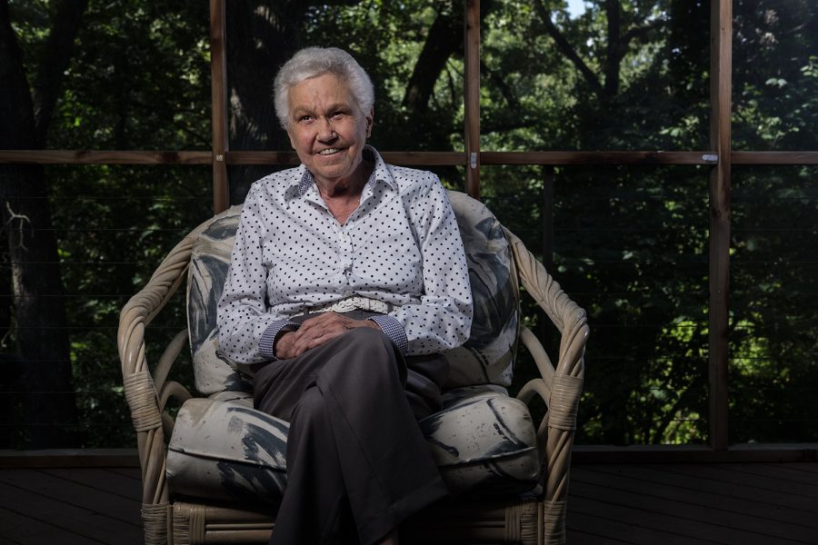 Christine Grant poses for a portrait in her home on Friday, September 14, 2018. Grant, now retired was the first woman to be Athletic Director at the University of Iowa and was involved in the formation of the national Title IX policy. 