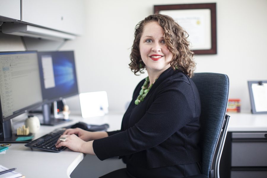University of Iowa's newly appointed Honors Associate Director on April 25, 2019. 