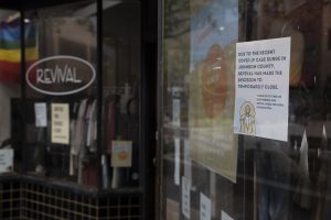 The front of the store Revival is seen on June 30 in Iowa City's Pedestrian Mall.