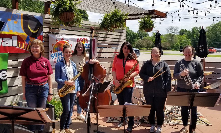 Members of The Iowa Women’s Jazz Orchestra Sextet. Contributed.