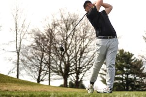 Iowa sophomore Alex Schaake poses for a portrait at Hoak Family Golf Complex on Tuesday, April 24, 2018.