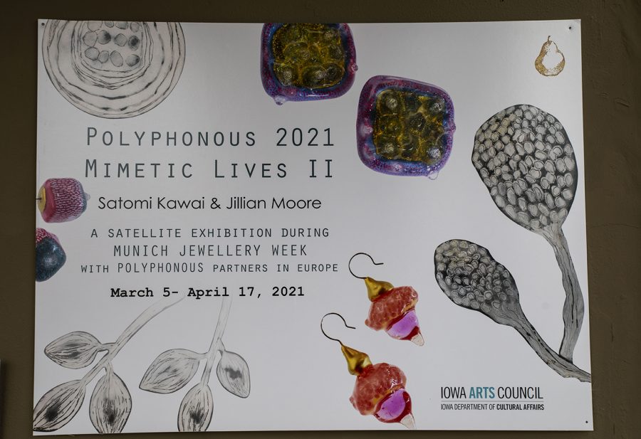 Announcement at the Gilded Pear Gallery in Cedar Rapids on Monday, April 5, 2021. The gallery will be showcasing the works of University of Iowa alum Jillian Moore and Satomi Kawai. 