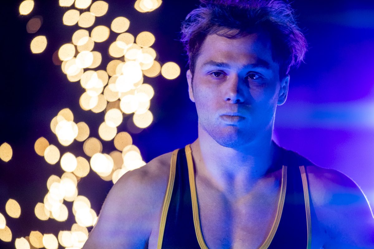Hawkeye wrestling club’s  59-kilogram Olympic silver medalist Spencer Lee prepares to take the mat during FloWrestling Night in America at Xtream Arena in Coralville, Iowa on Wednesday, Feb. 26, 2025. Ono defeated Lee 3-2.
